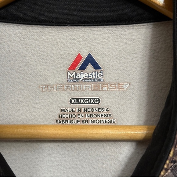 Philadelphia Eagles Majestic Thermabase 1/4 Zip Camo Jacket Sweatshirt #1451 - Picture 7 of 8